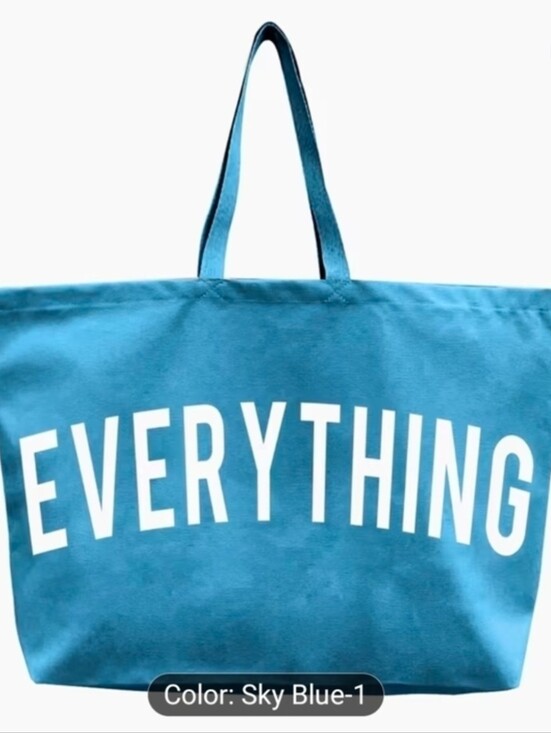 Handbags - HUGE "EVERYTHING" 28" CANVAS TOTE. (ALSO CUSTOMIZABLE) Various Colors In Stock.